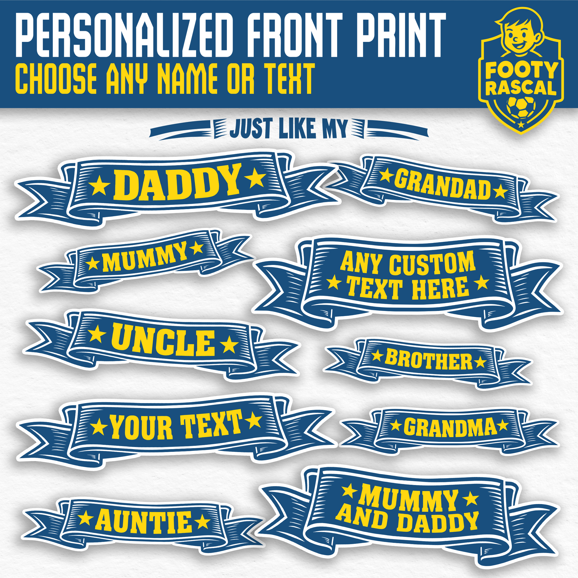 Leeds personalised rompersuit custom name and number