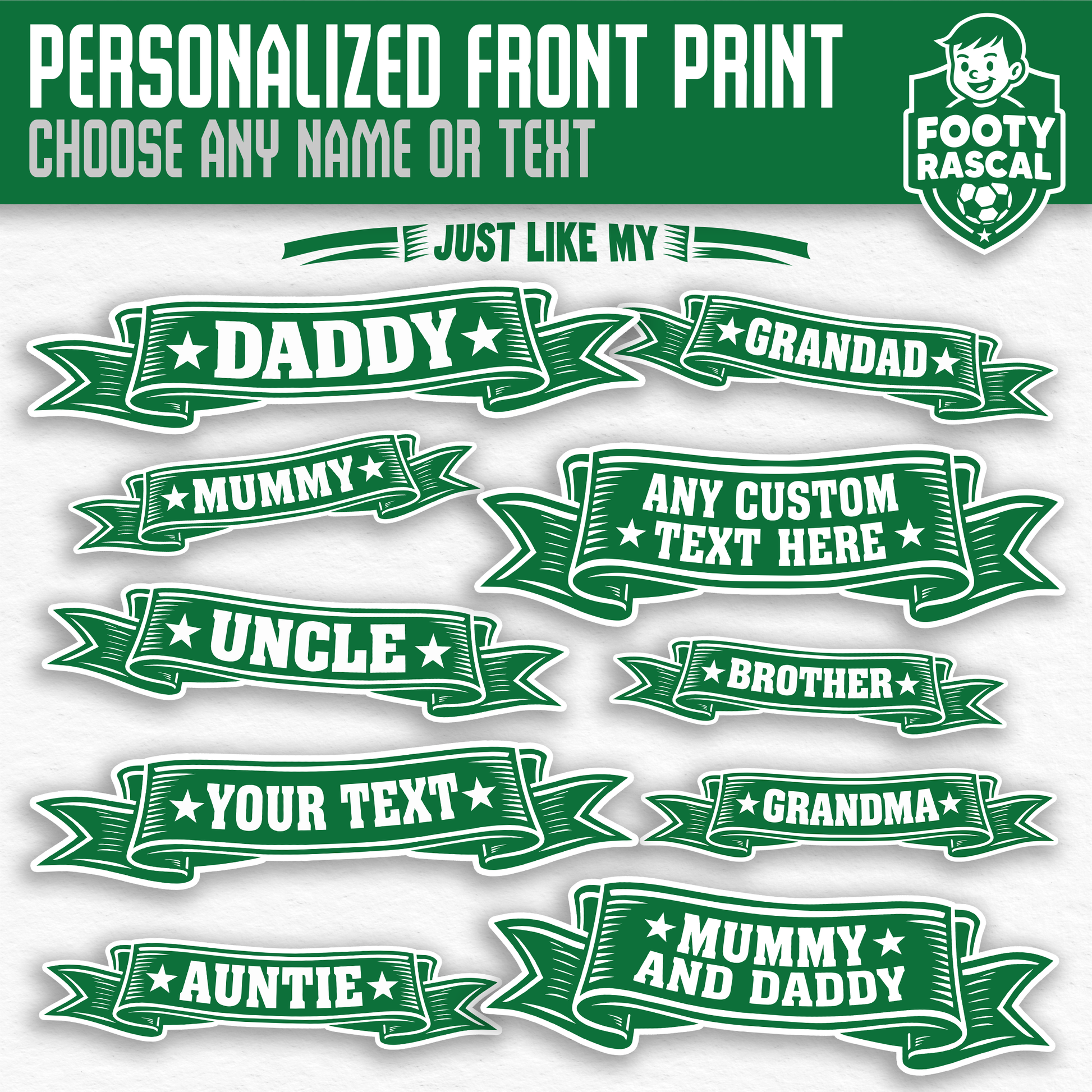 Celtic personalised rompersuit custom name and number
