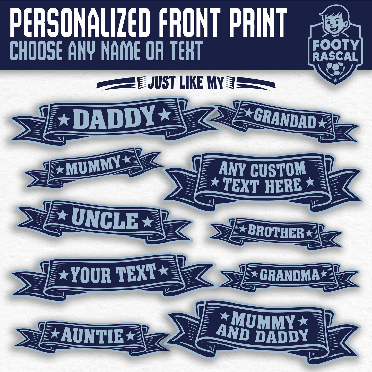 Coventry personalised rompersuit custom name and number