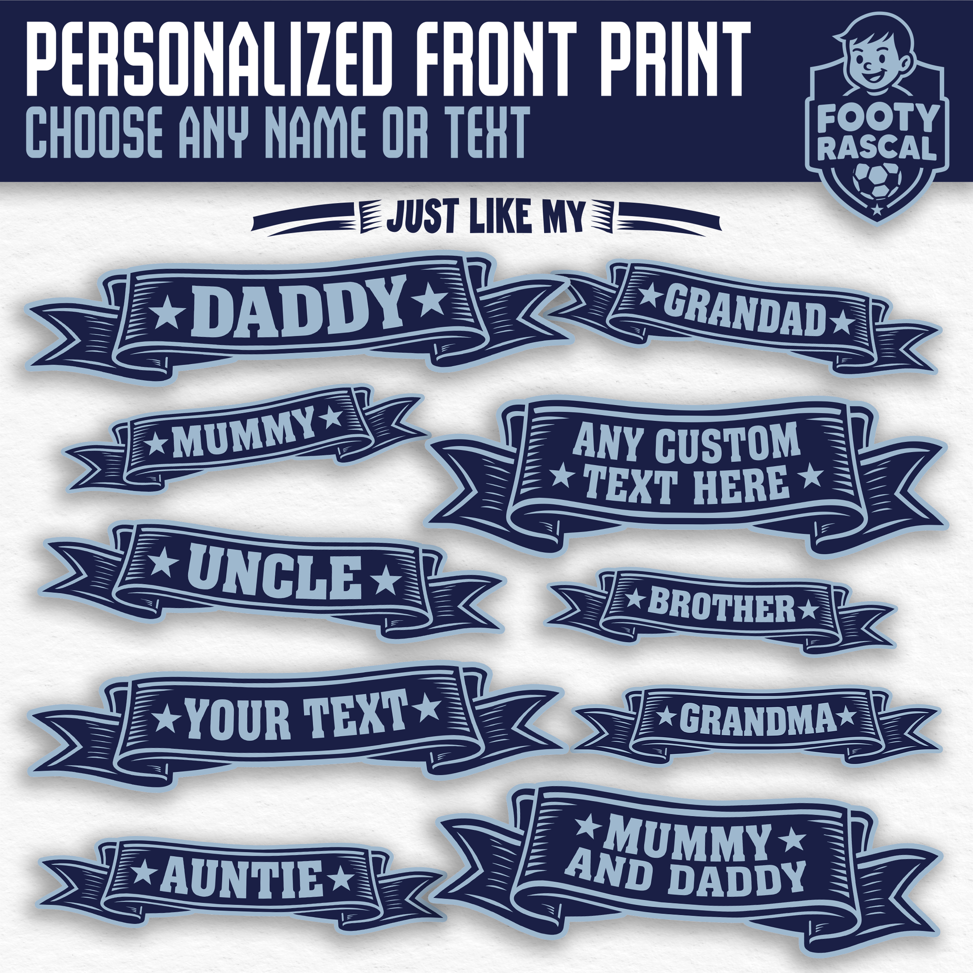 Coventry personalised rompersuit custom name and number