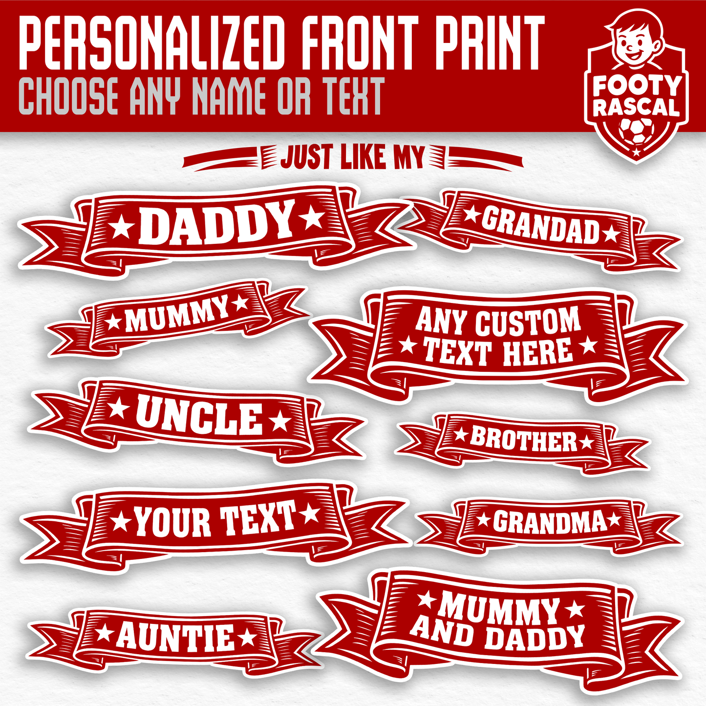Aberdeen personalised rompersuit custom name and number
