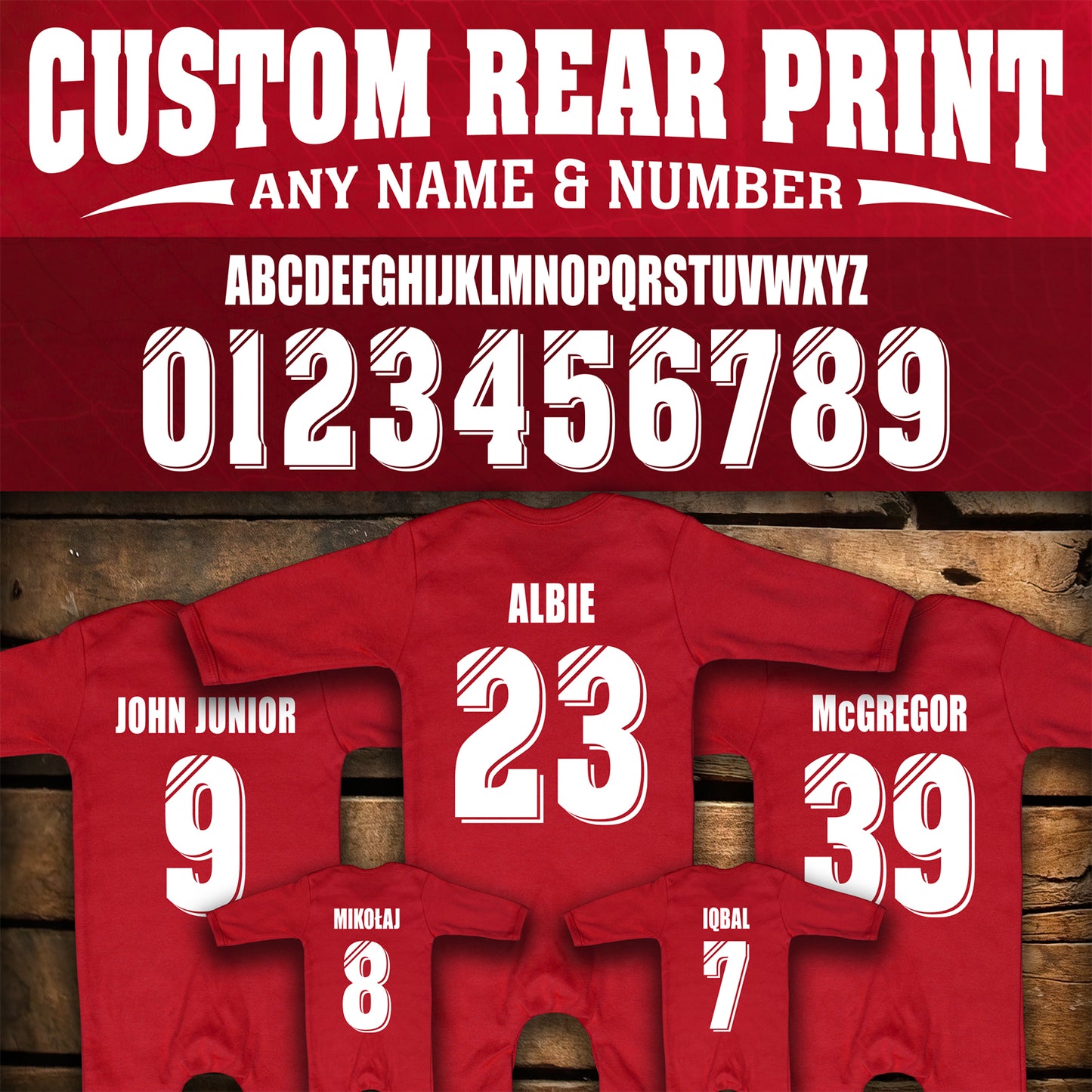 Personalised Manchester United Rompersuit – Custom Name & Number – United Fan Baby Gift – Red Devils Romper