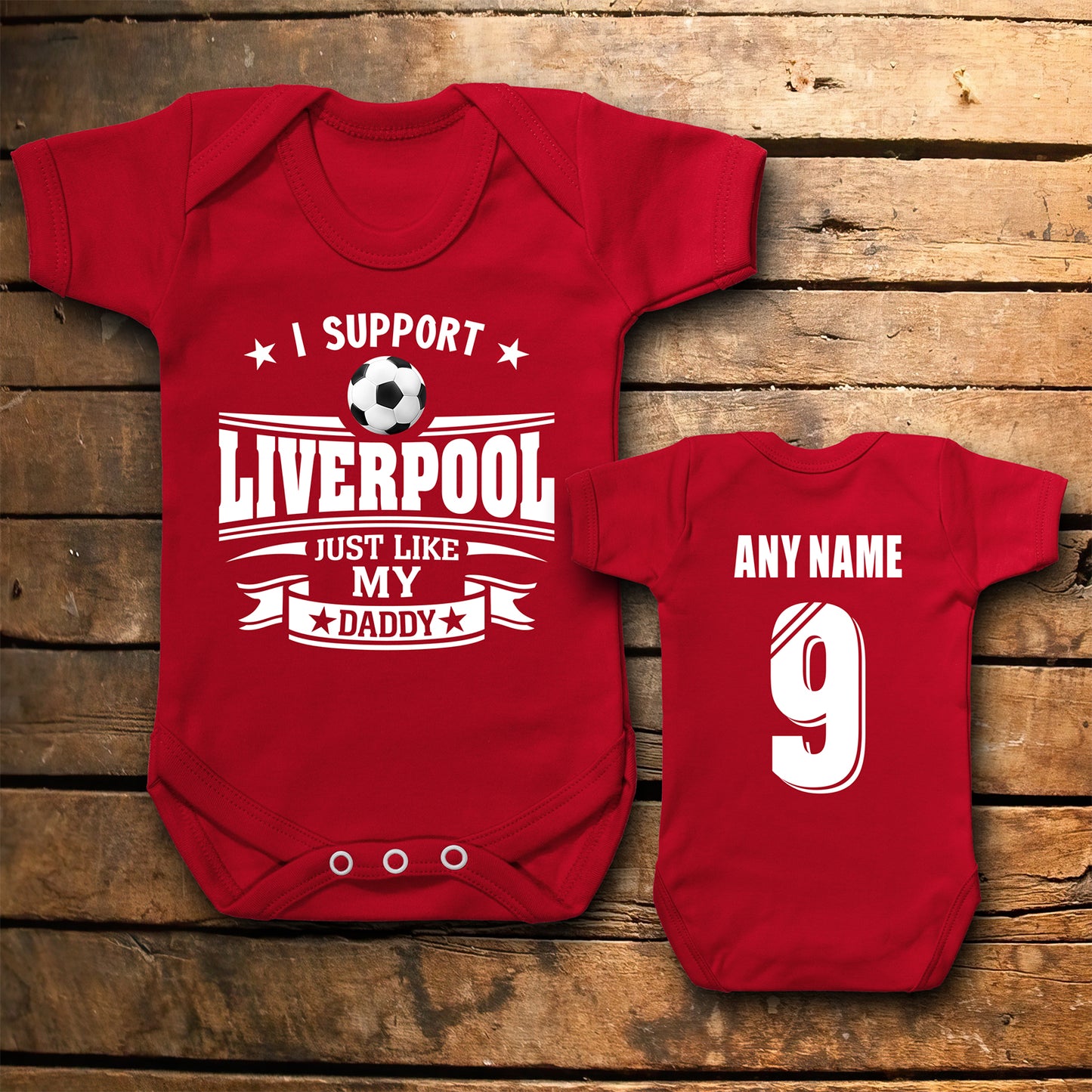Personalised Liverpool Baby Grow – Custom Name & Number – Little Reds Baby Gift – Football Fan Onesie